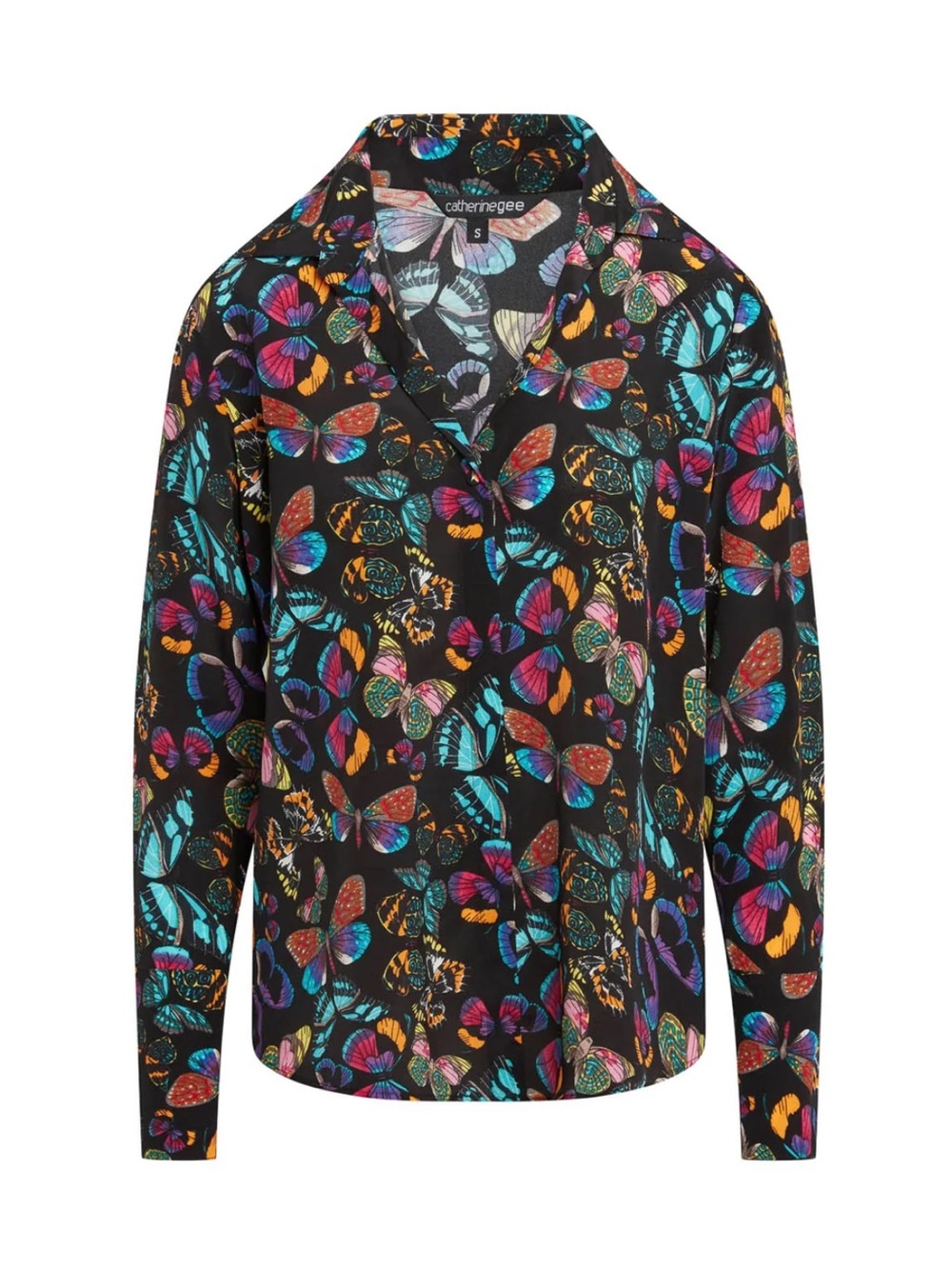Catherine Gee Daria French Cuff Silk Blouse — The Tracy Size Medium 100% Silk